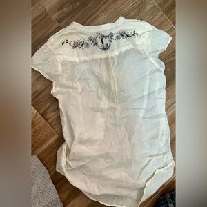 Libertine for Target - Women's Blouse Floral Detail - Cream